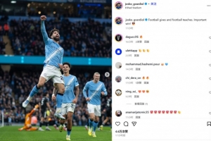 破门又送点！格瓦迪奥尔社媒晒庆祝照：足球会给予你，也会教导你