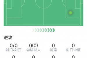 哈兰德半场数据：射门、对抗等多项数据挂零，仅2次触球