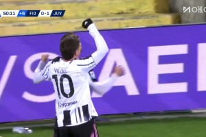 尤文1-0紫百合！科斯蒂奇外围远射洞穿球门！德赫亚鞭长莫及！